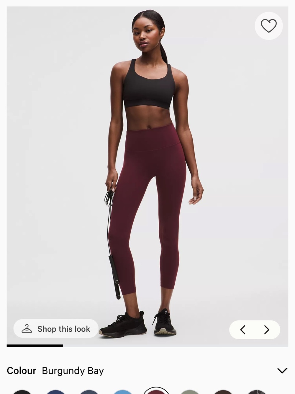 Wunder train lululemon athletica High-Rise 7/8 Leggings in Burgundy Bay